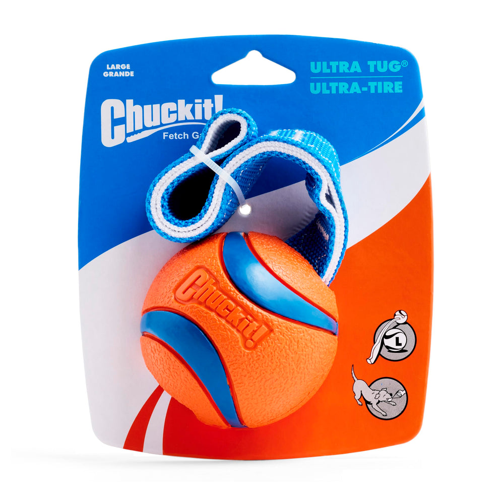 Chuckit! Ultra Tug compatible avec les lanceurs L, pratique pour lancer loin.