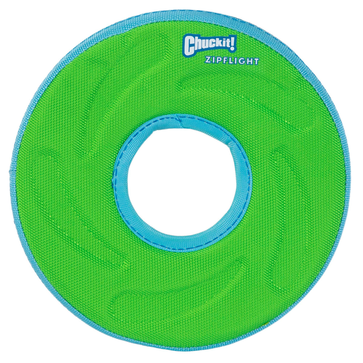 Chuckit ZipFlight disque flottant orange et bleu, visibilité élevée pour l'eau et le terrain.