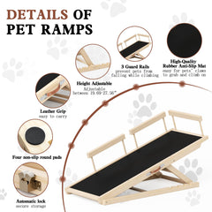 Rampe Chuiendi sécurité avec barres anti-chute pour chien.