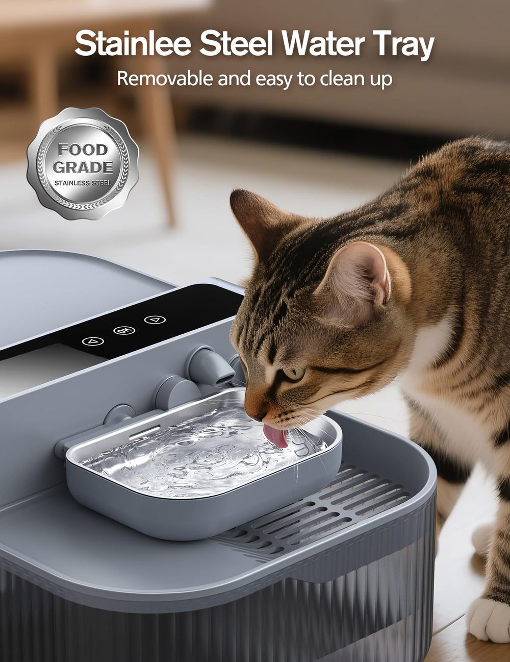 Bac eaux usées 2 L amovible pour élimination pratique.
