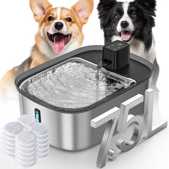 Chumajor fontaine-eau grande-capacité pour chiens de grande taille et familles.