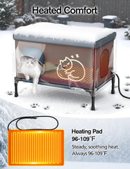Isolation à 6 couches avec tapis chauffant détachable pour l’hiver