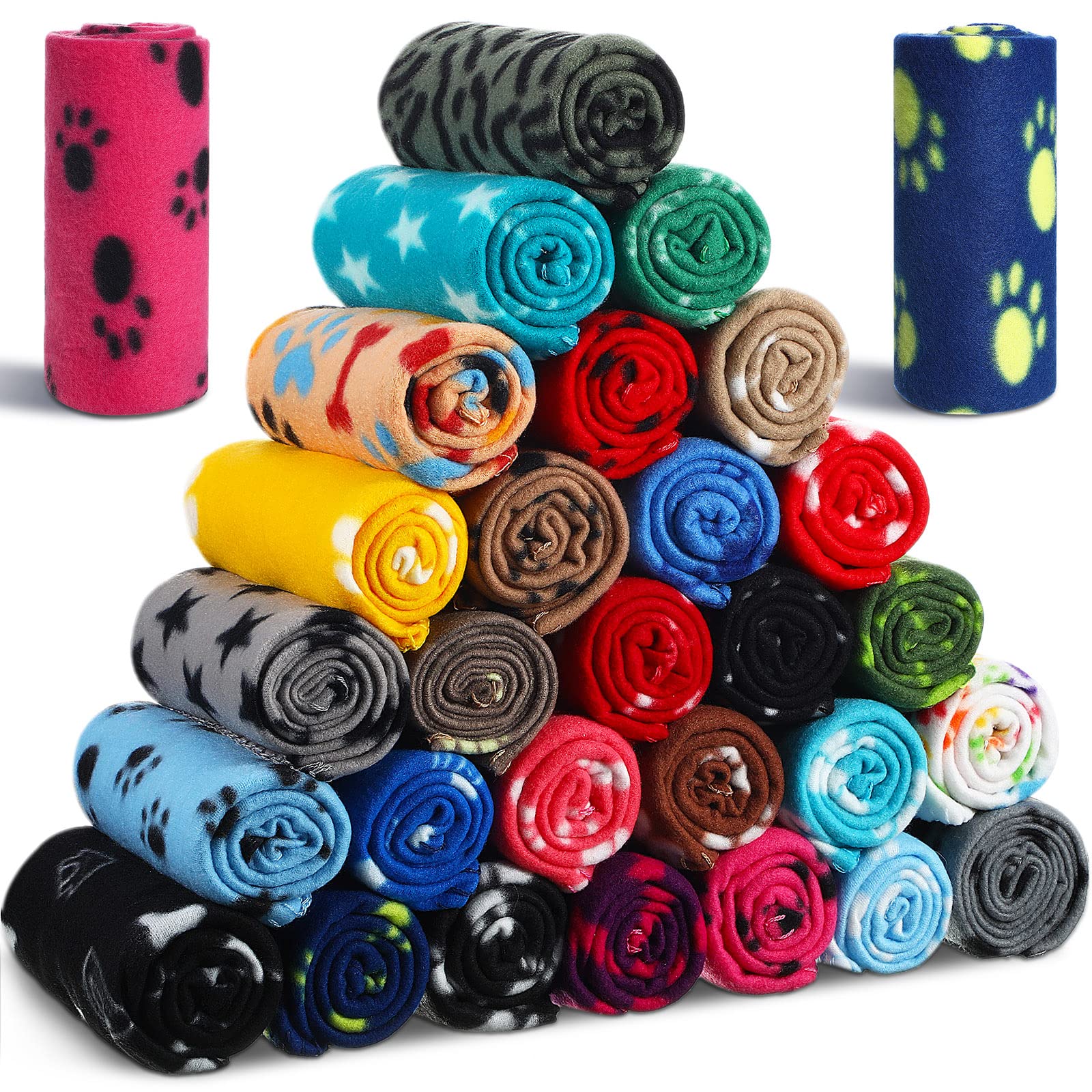 Couverture Chumia en peluche avec empreinte patte pour chiot, chaleur douce et réconfort.