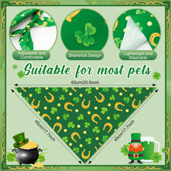 Bandana Chunful pour chien plaid vert et blanc, ajustable et léger.