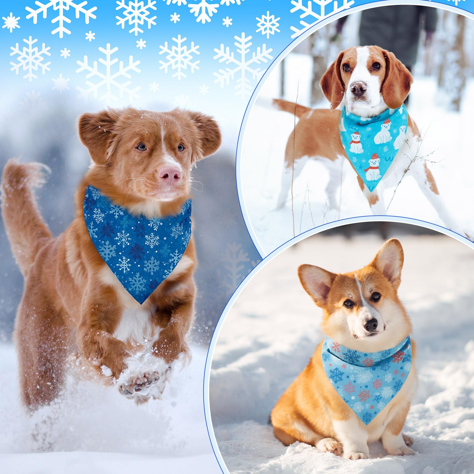 Bandanas hiver Chunful ajustables triangle, faciles à attacher et à ranger