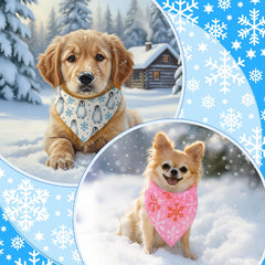 Bandanas Chunful hiver motif polaire et flocons, ajustables pour un porté facile