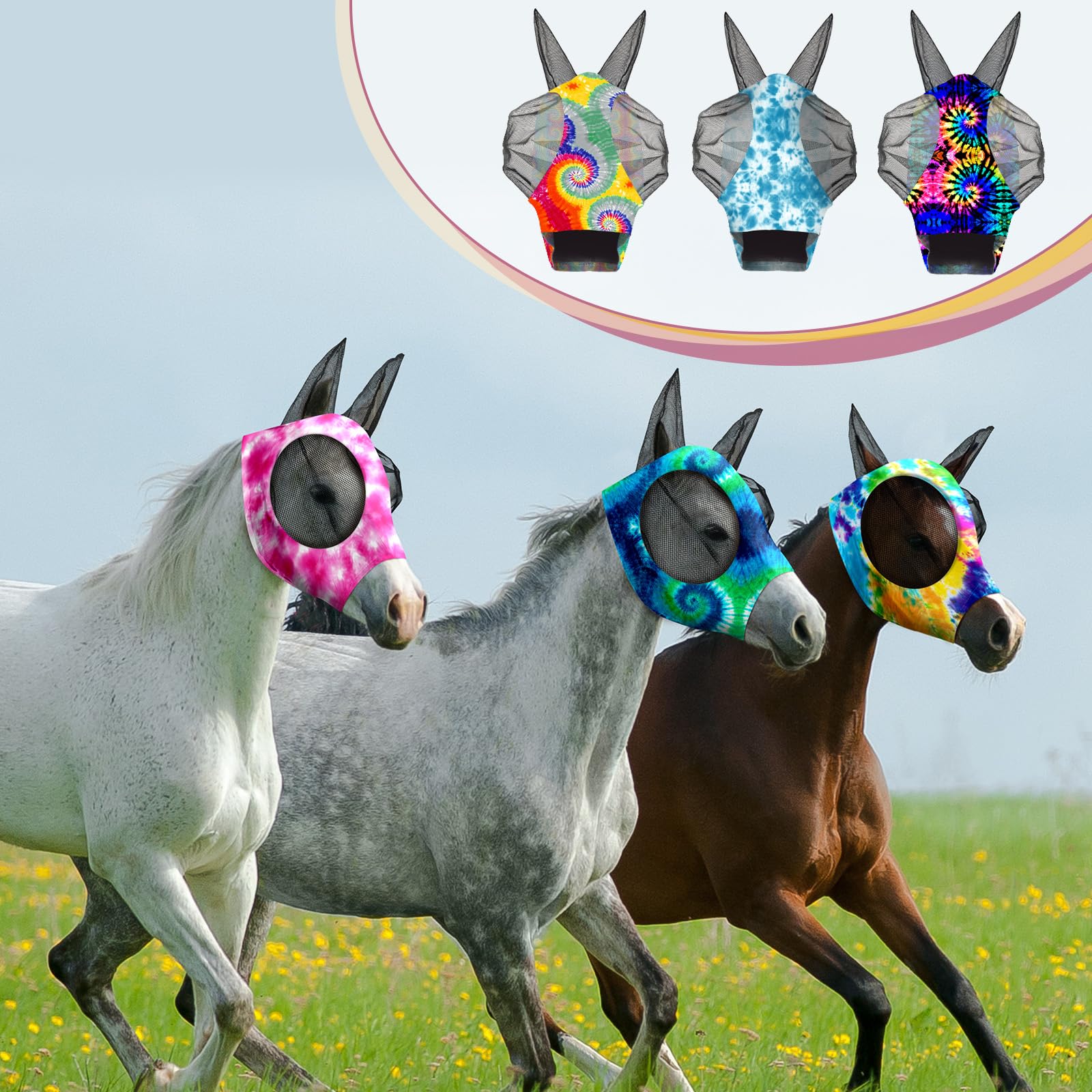 Chunful masque mouches chevaux – design tendance et coloris variés.