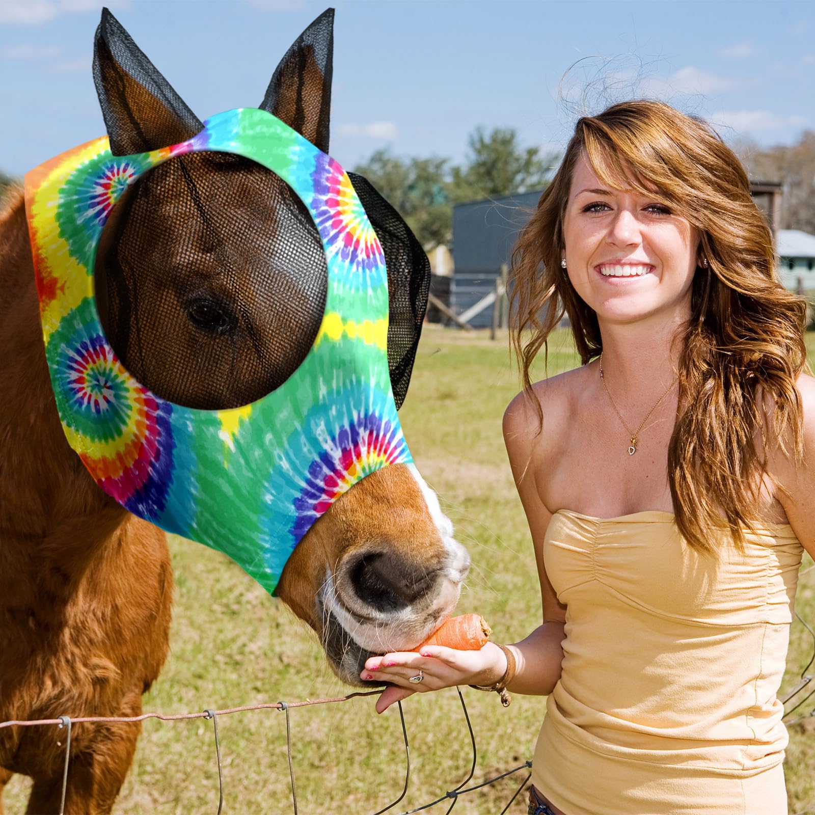 Chunful masque mouches chevaux – protection UV légère et pratique.