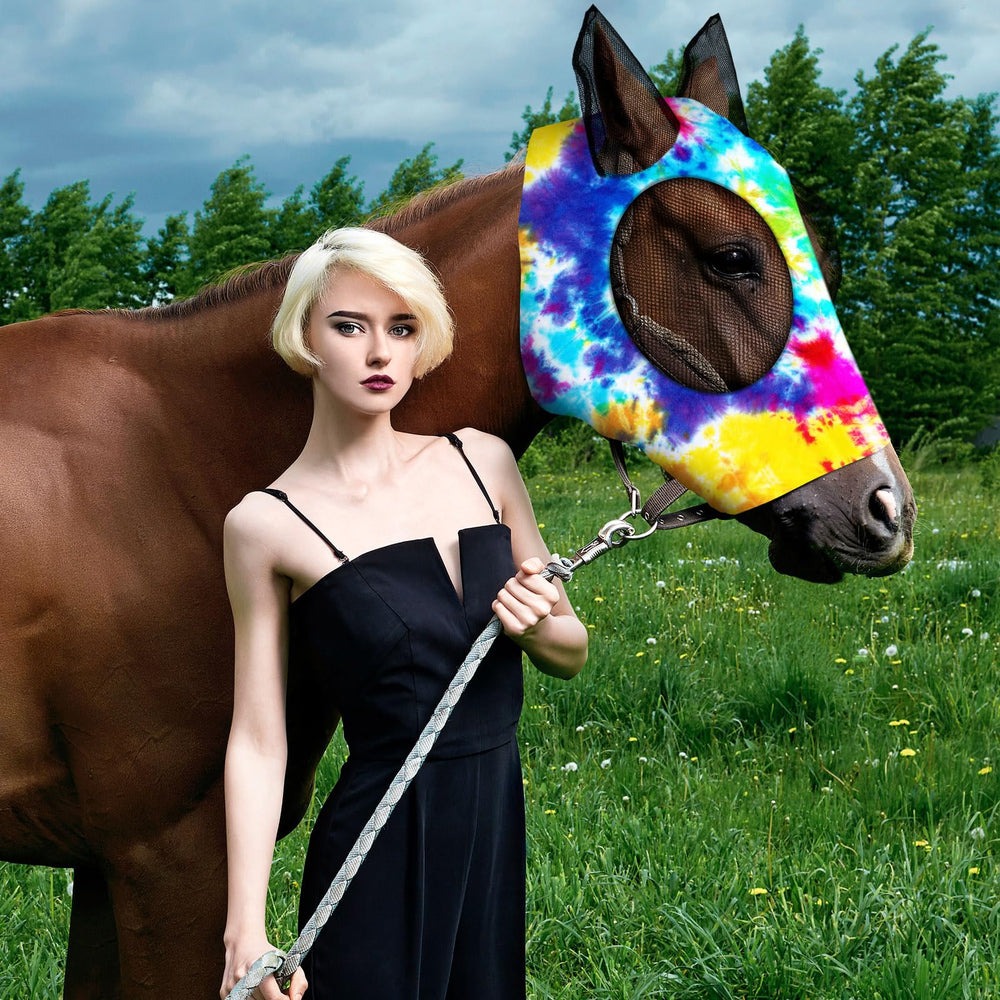 Chunful masque mouches chevaux – vue dégagée et confort durable.