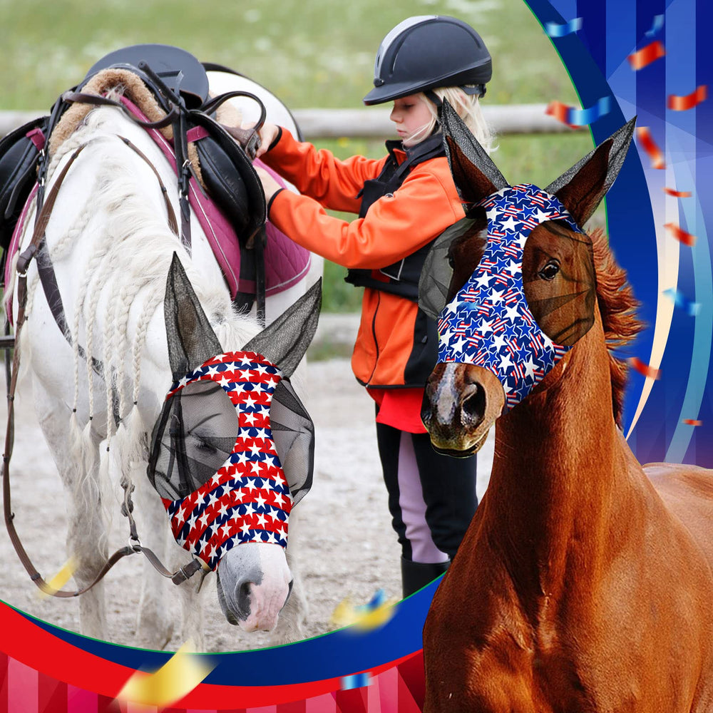 Masques Chunful pour cheval, vision claire et oreilles protégées pendant l'entraînement.