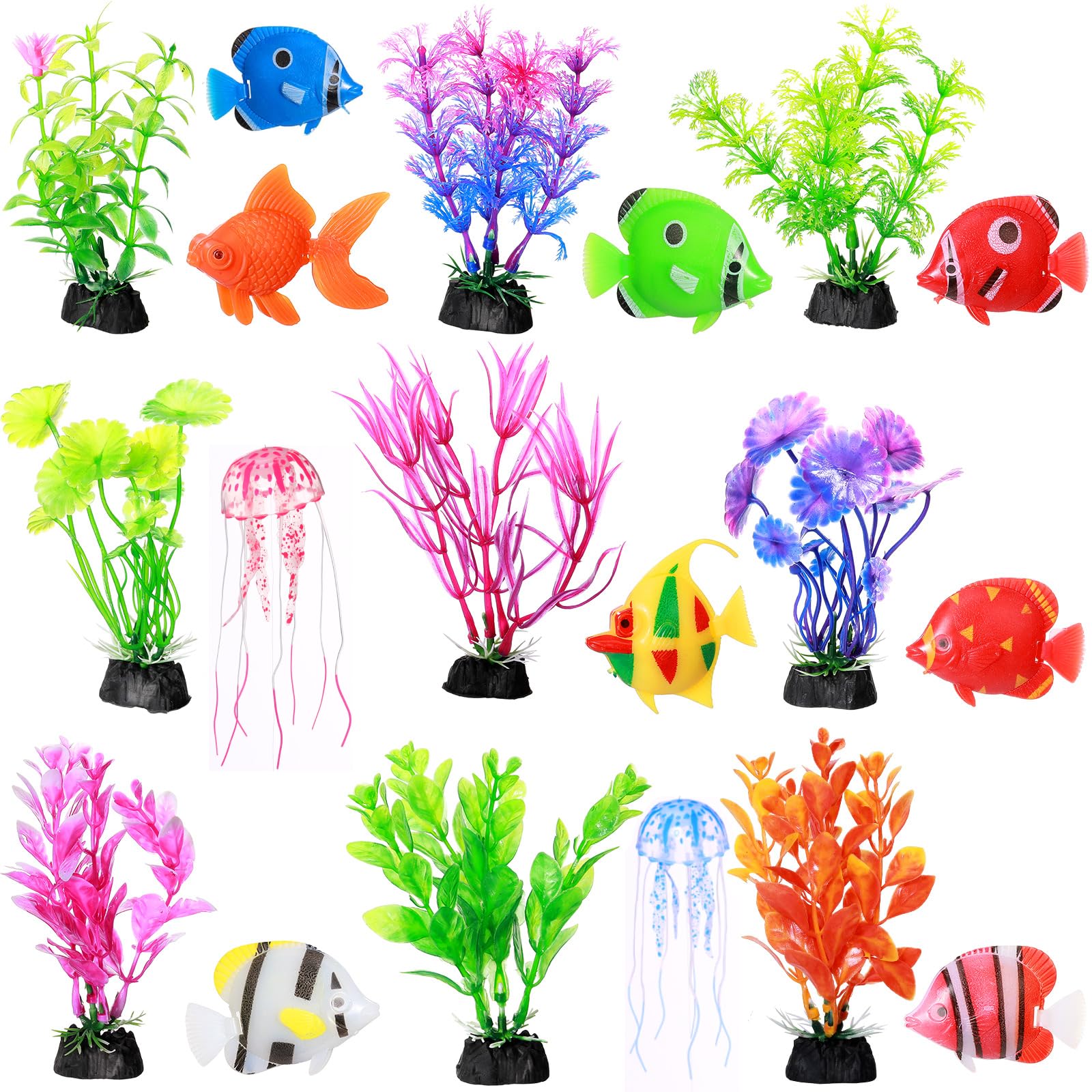 Poissons artificiels Chunyin oranges nagent pour animer l'aquarium.