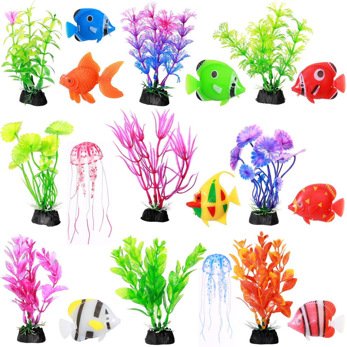 Poissons artificiels Chunyin oranges nagent pour animer l'aquarium.