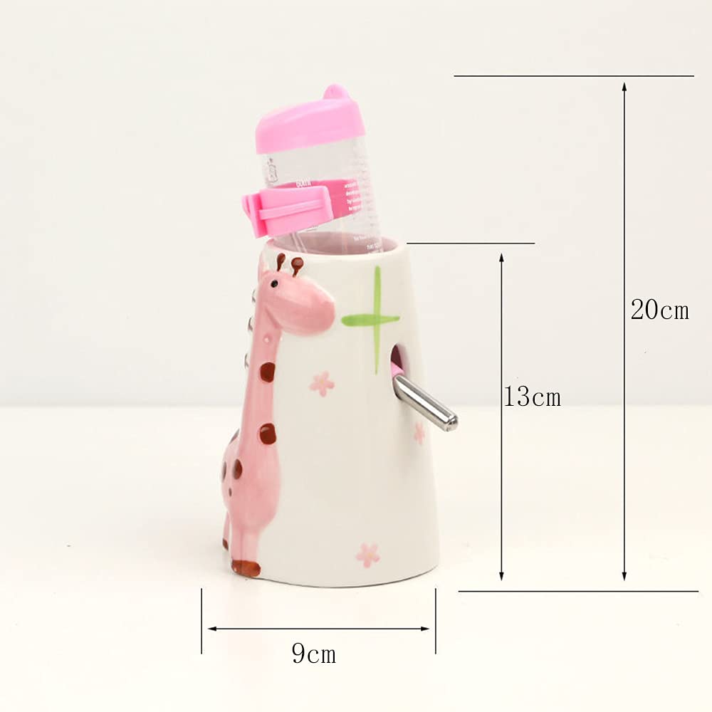 CHUQIANTONG bouteille eau hamster, base céramique jaune, robustesse
