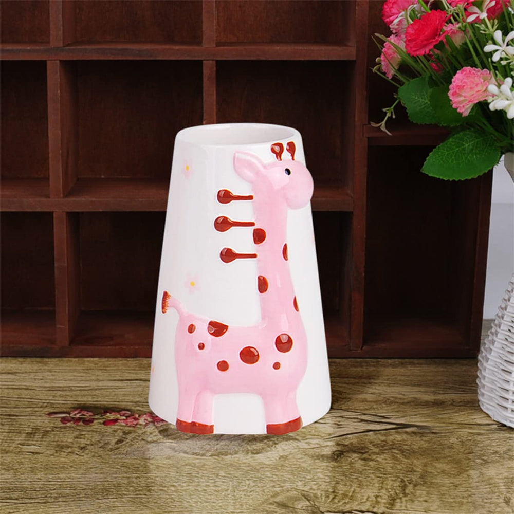CHUQIANTONG bouteille eau hamster, base céramique rose vue angle