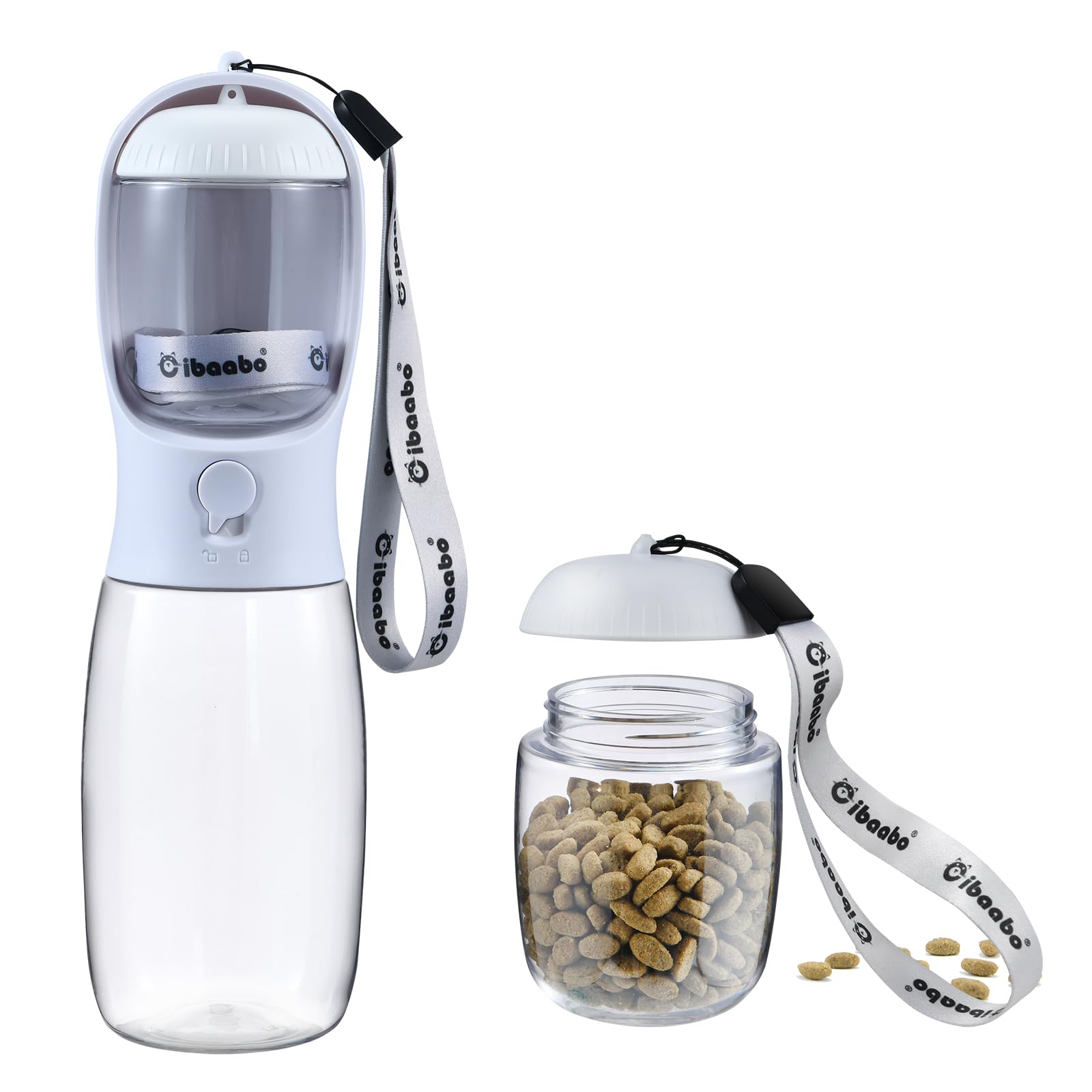 Cibaabo bouteille-eau-chien-ensemble-contenant-nourriture, pratique pour hydrater et nourrir lors des sorties.