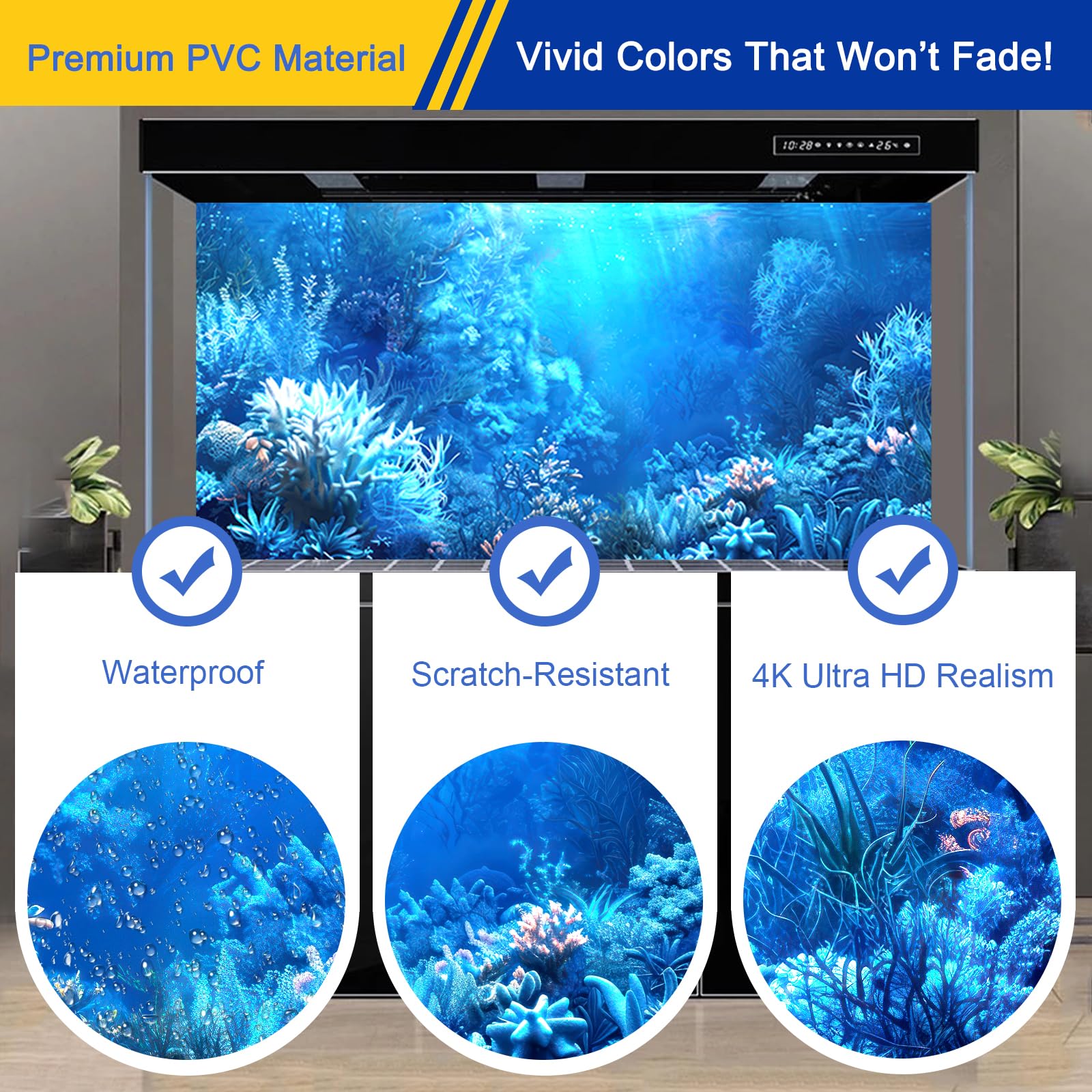 Conçu pour 10 à 100 gallons, s'adapte à divers aquariums.