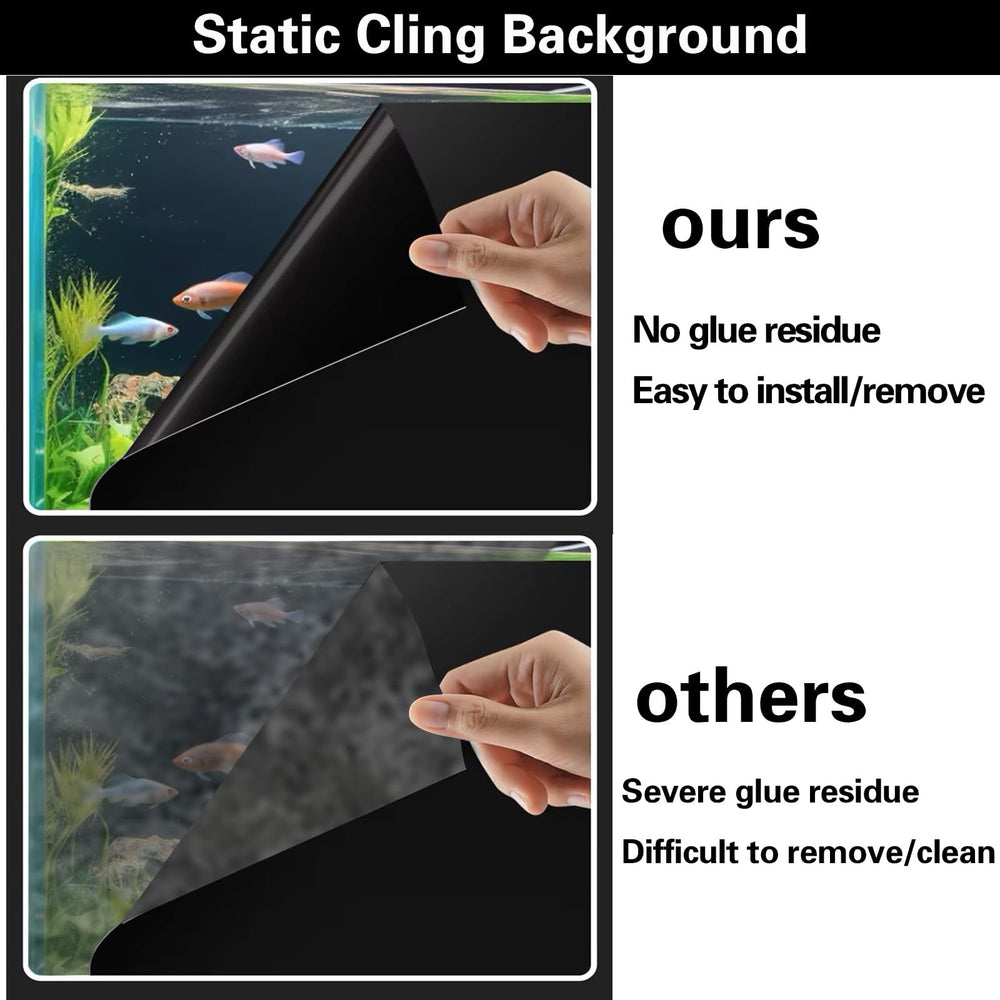 Installation simple sans outils ni gel, arrière-plan pour aquarium.