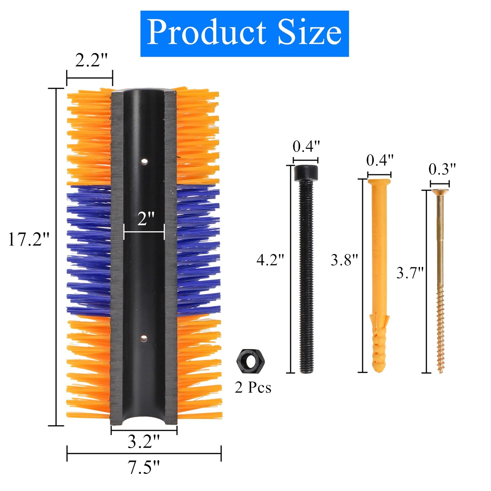 Cididu brosse-grattoir élevage, poils synthétiques durables pour toilettage en douceur.