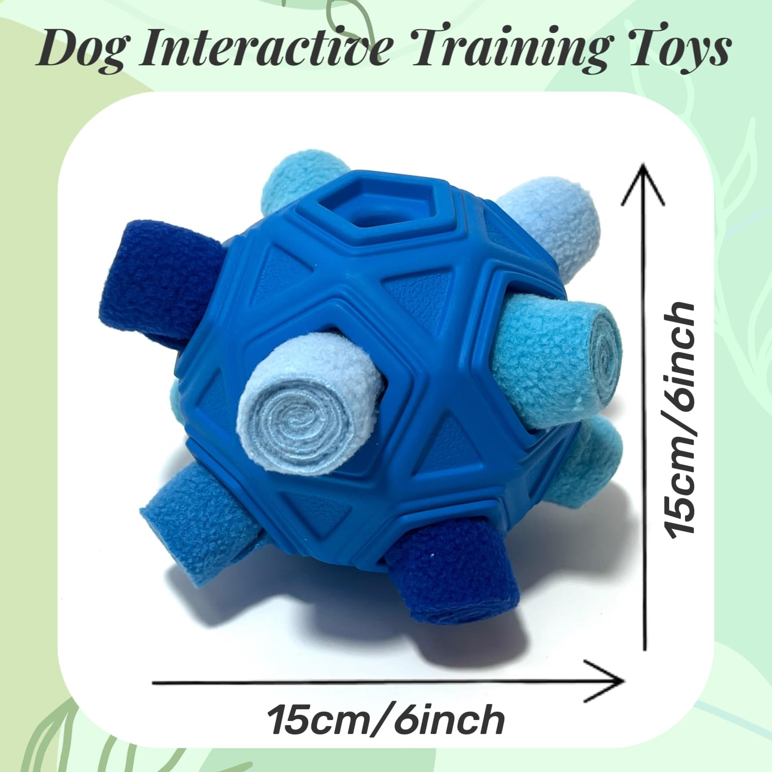 CIIVURR Balle Snuffle, nettoyage facile et lavage à la main ou machine.