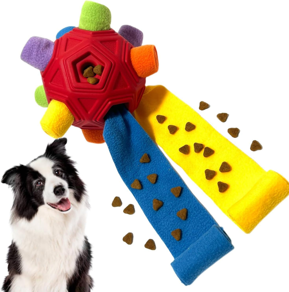 CIIVURR Snuffle Ball interactive, boule rouge qui stimule l’odorat pendant le jeu.