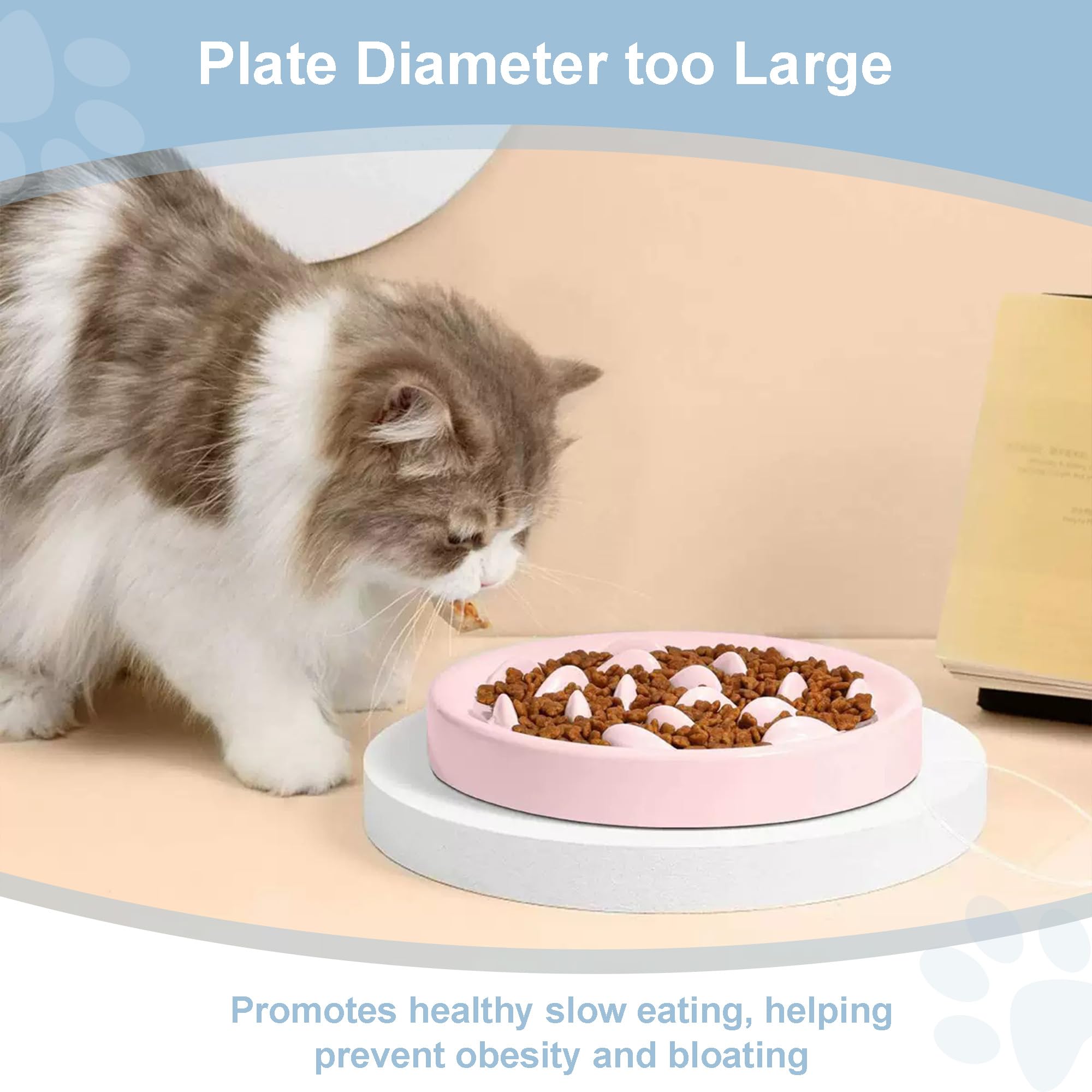 Bol Cilkus ralentisseur pour chat, vue détaillée design poisson rose, stimule une alimentation mesurée.