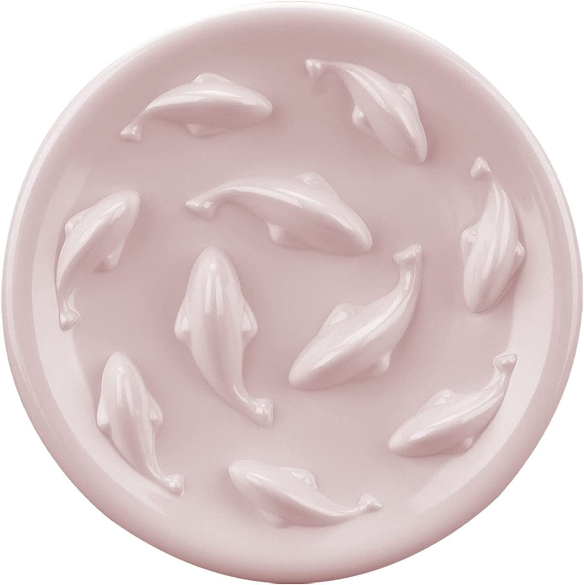 Bol Cilkus ralentisseur pour chat, design poisson rose, idéal pour manger lentement.