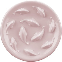 Bol Cilkus ralentisseur pour chat, design poisson rose, idéal pour manger lentement.