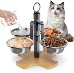 CILXGQLN bol chat elevé hauteur reglable 3 niveaux, repas confortables.