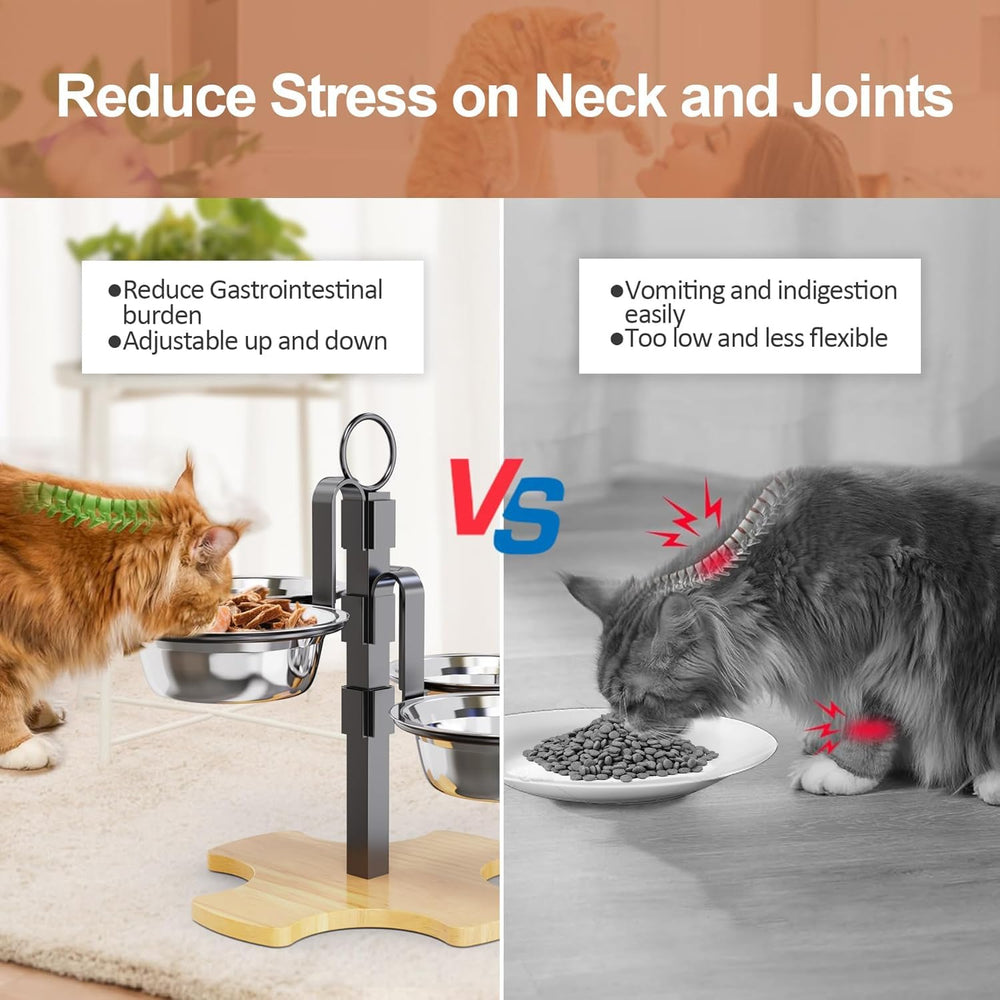 CILXGQLN systeme-support-quatre-bols-inox ensemble durable pour animaux actifs.