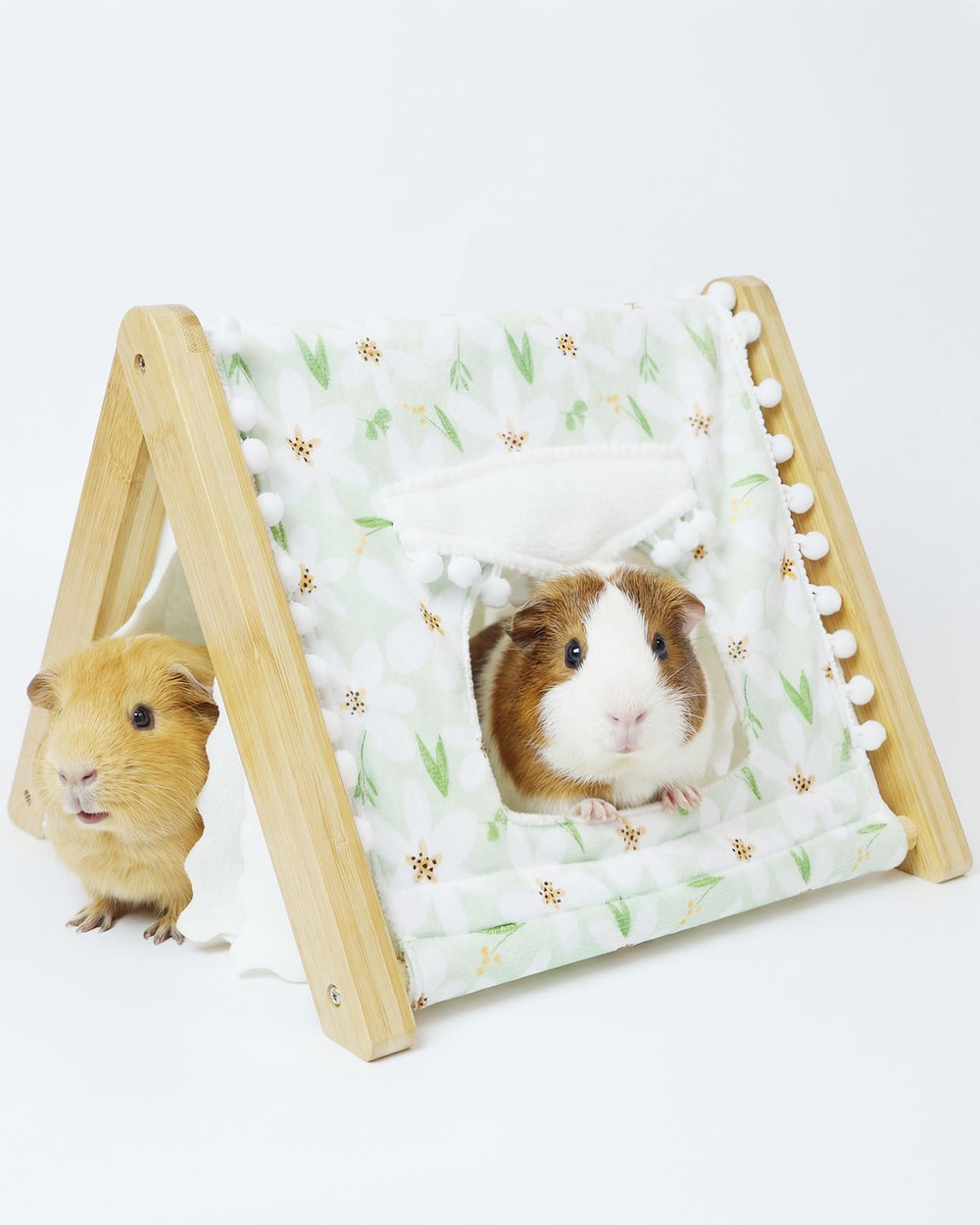 Cimiycob hutte bambou avec fenetre: espace prive et jeu stimule pour petits animaux.