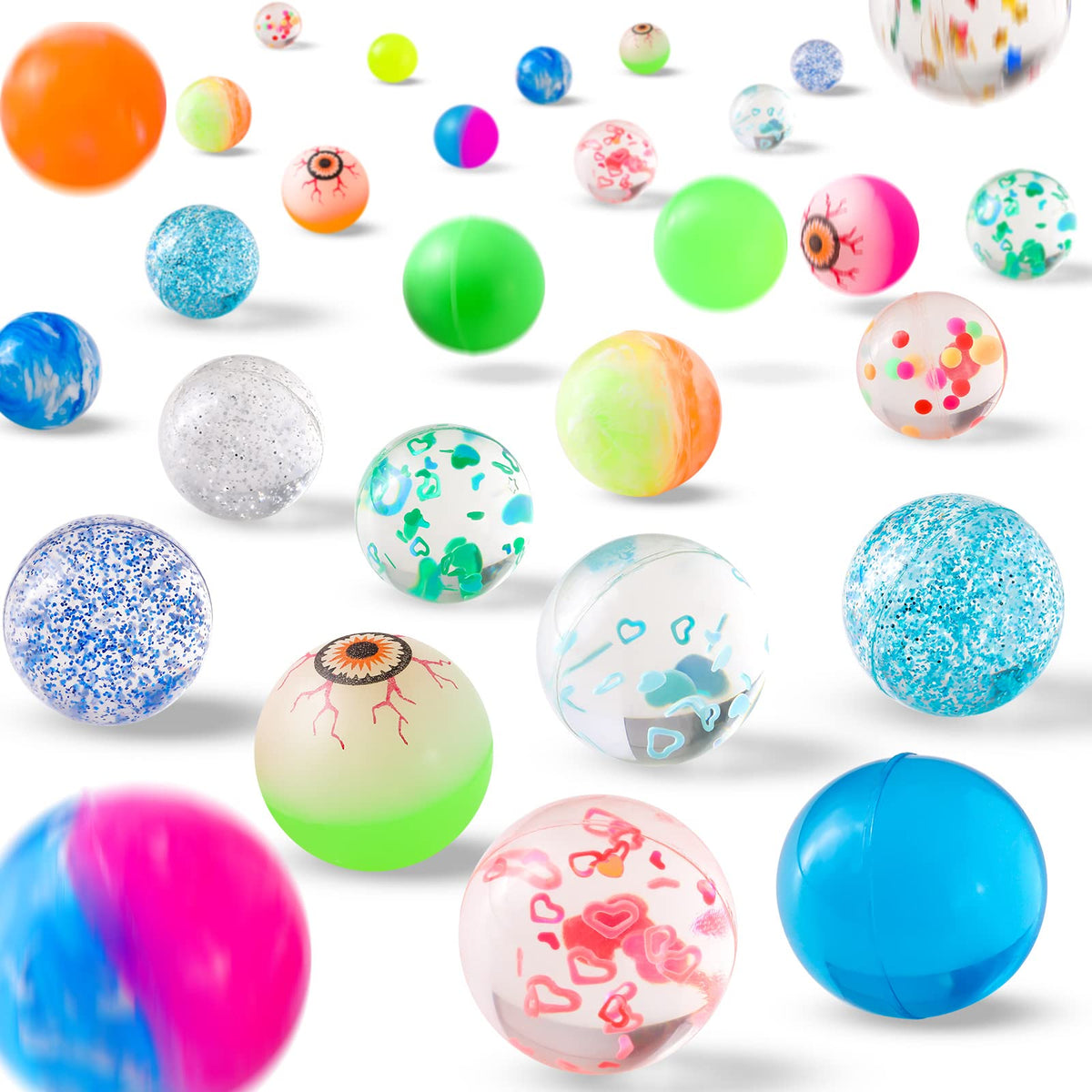 Les balles colorées Cindeer pour chat, 24 pièces assorties, stimulent l'activité et le jeu.