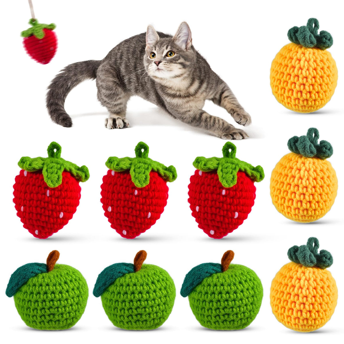 Balle-jouet Cipsken en silvervine, stimulation naturelle pour chat actif.