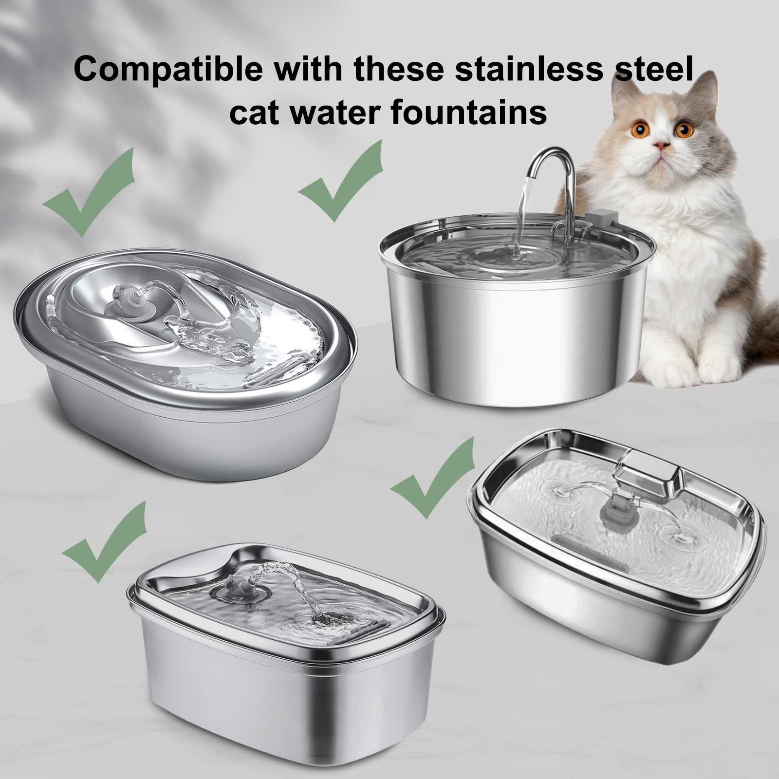 Éponges pré-filtre Cirfifth pour fontaine chat, préparation rapide avant utilisation.
