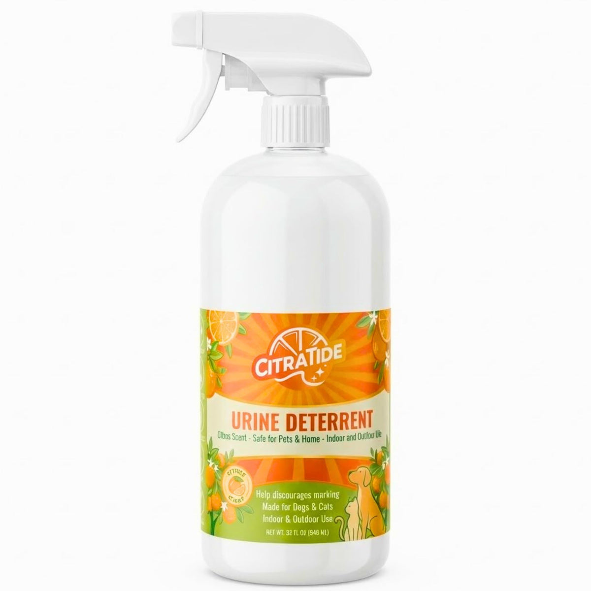 Spray CITRATIDE anti marquage chien chat –Flacon 32oz et prevention marquage