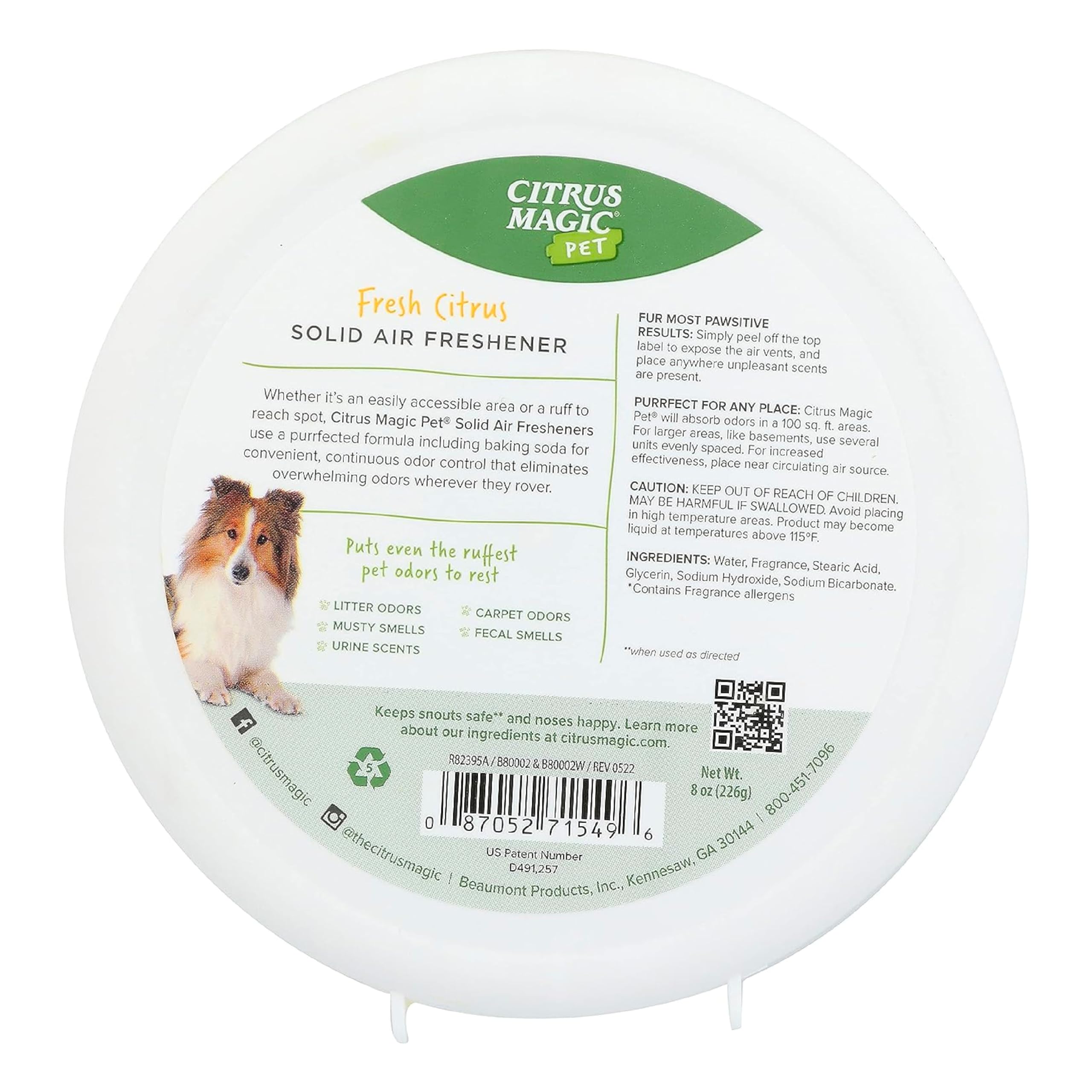 Citrus Magic Air frais citron, parfum durable pour espace domestique.