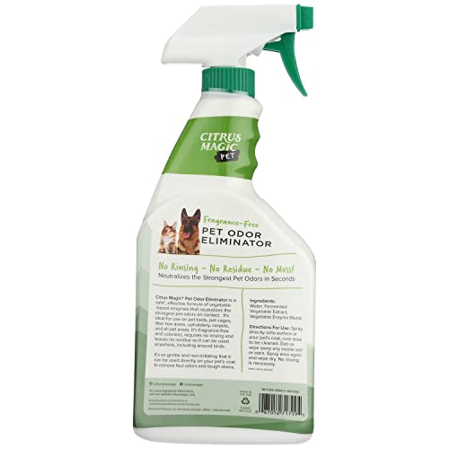 Citrus Magic Nettoyant litiere odeurs, bouteille, élimine les odeurs et apaise l'espace.