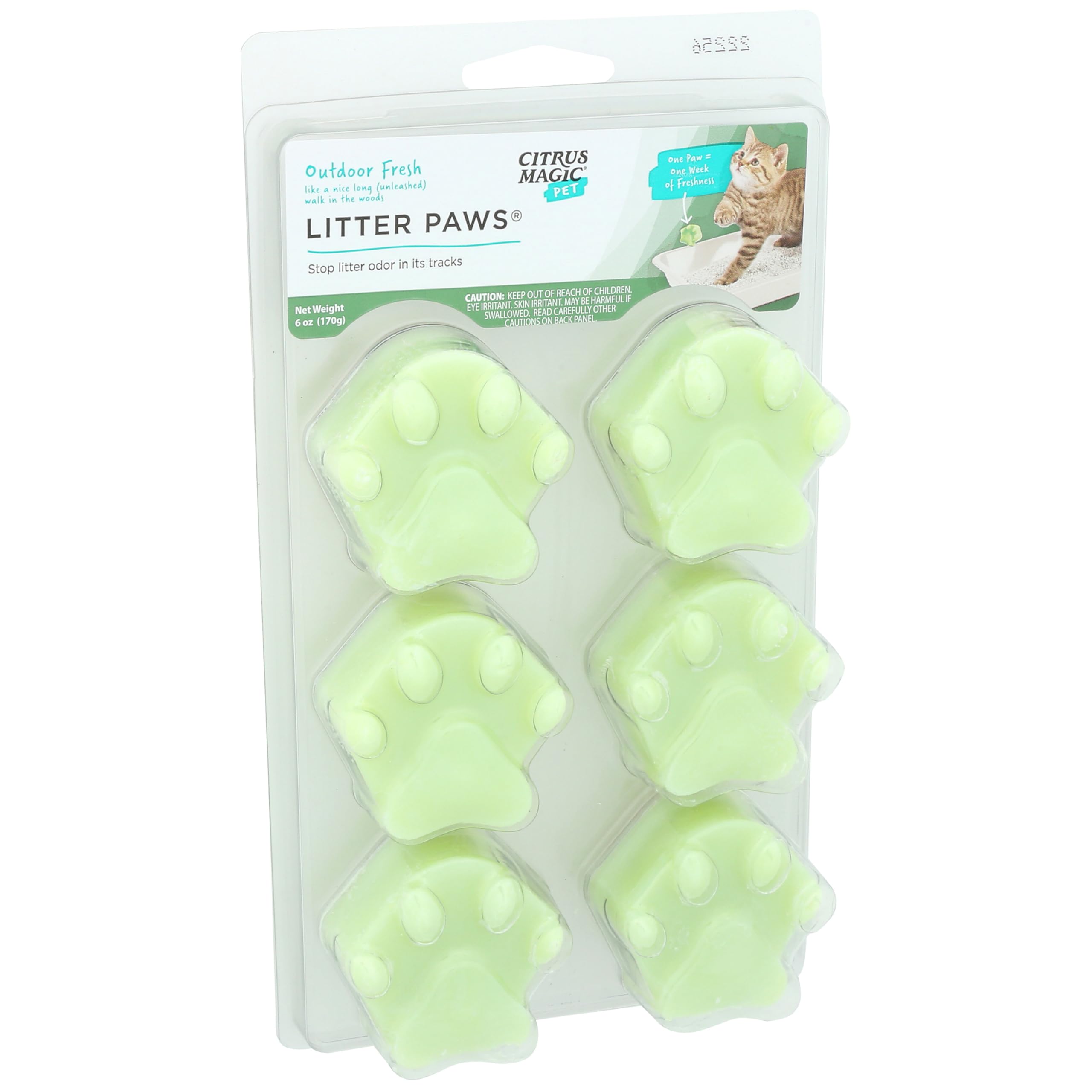 Citrus Magic paquet deux pattes dans sa boîte, solution pratique pour la litière