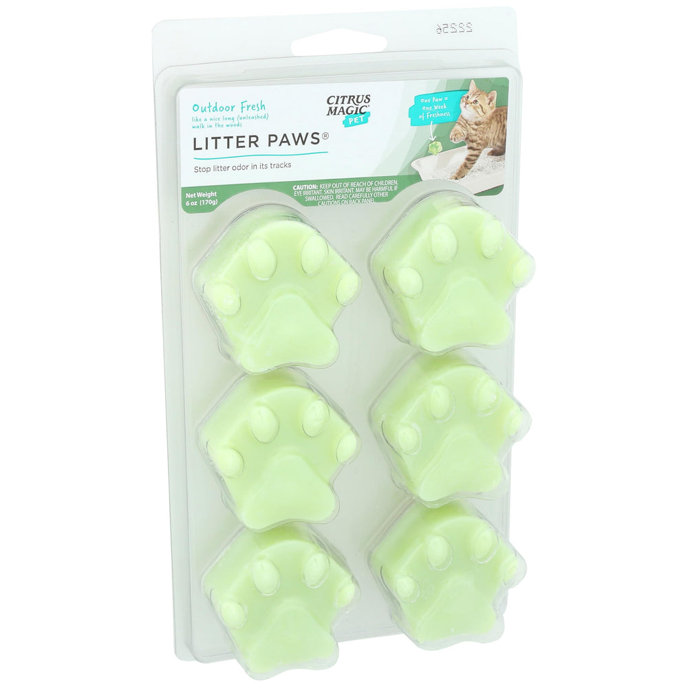Citrus Magic paquet deux pattes dans sa boîte, solution pratique pour la litière