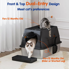 Citylife entrée frontale inox, accès facile pour tous les chats