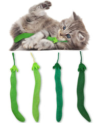 Jouet CiyvoLyeen pour chat, haricot vert, stimule le jeu et l’exploration