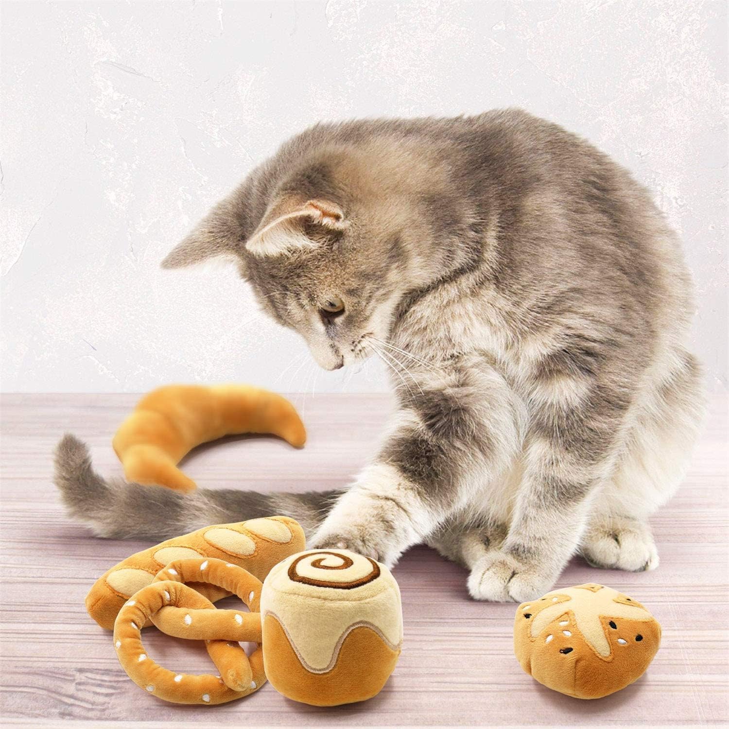 Jouet pain signé CiyvoLyeen : stimulation et joie pour chats.