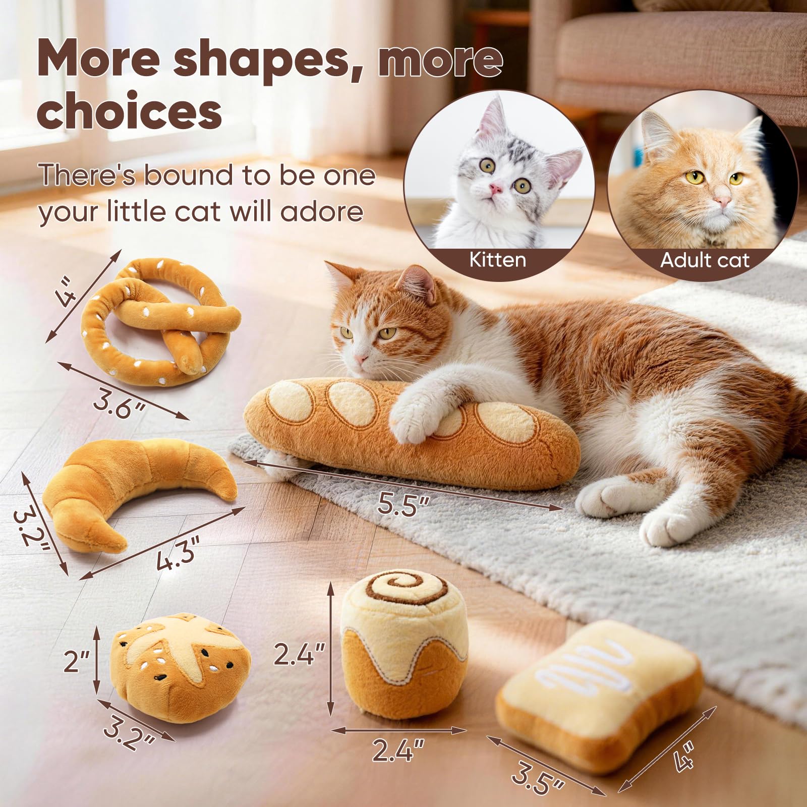 Jouet chat CiyvoLyeen pretzel : exercice ludique et mordillement sûr.