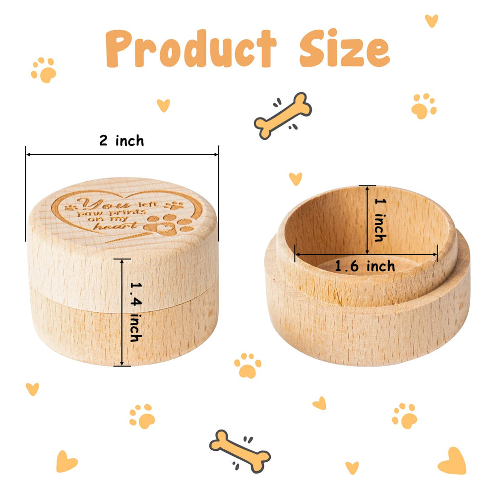 CJiangpo boite memoire chien bois : presentation elegante sur etagere ou bureau.