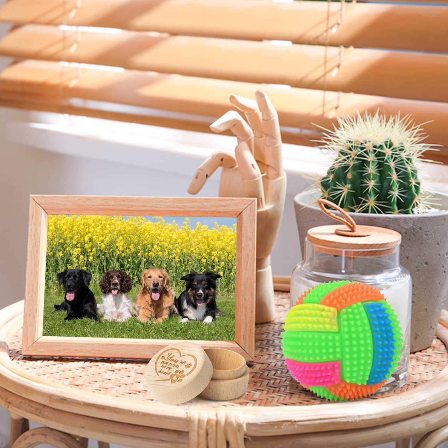 CJiangpo boite memoire chien bois : ideal comme cadeau de sympathie.