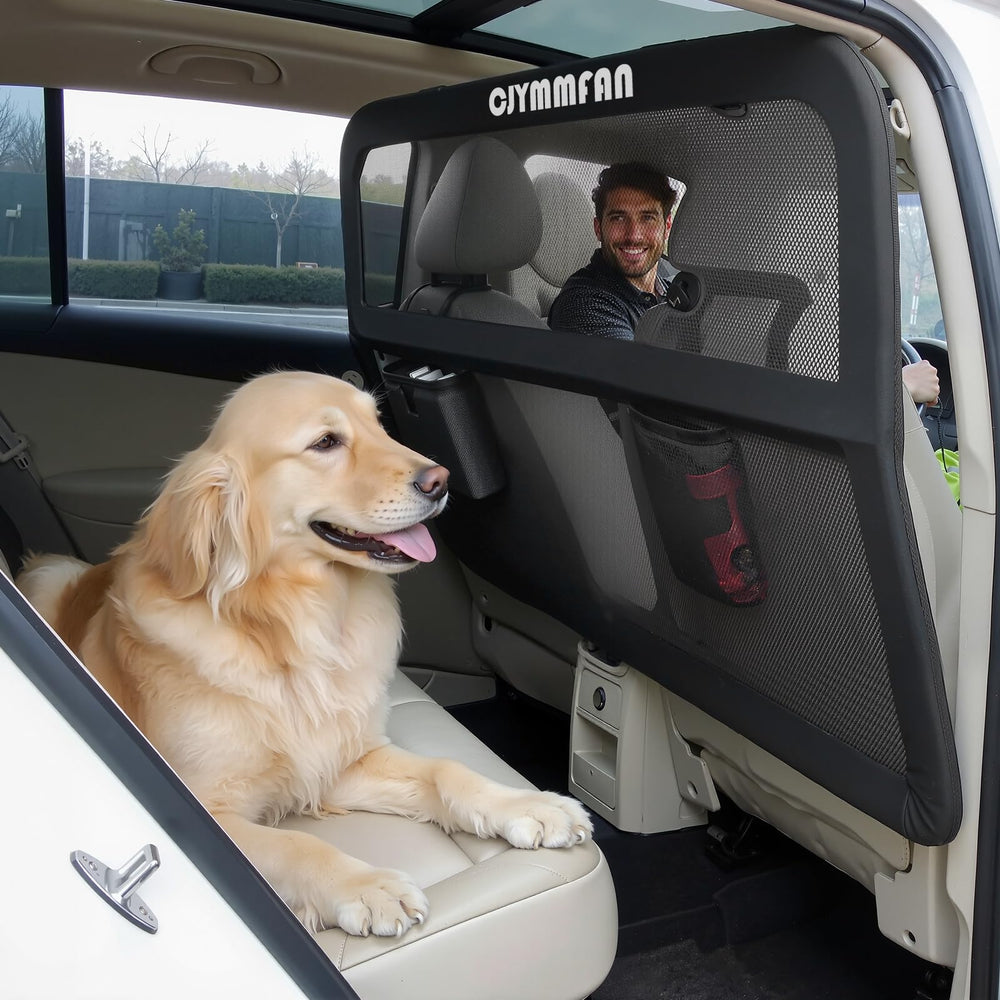 CJYMMFAN barrière chien voiture arrière: confinement sécurisé et vue claire pour le conducteur.