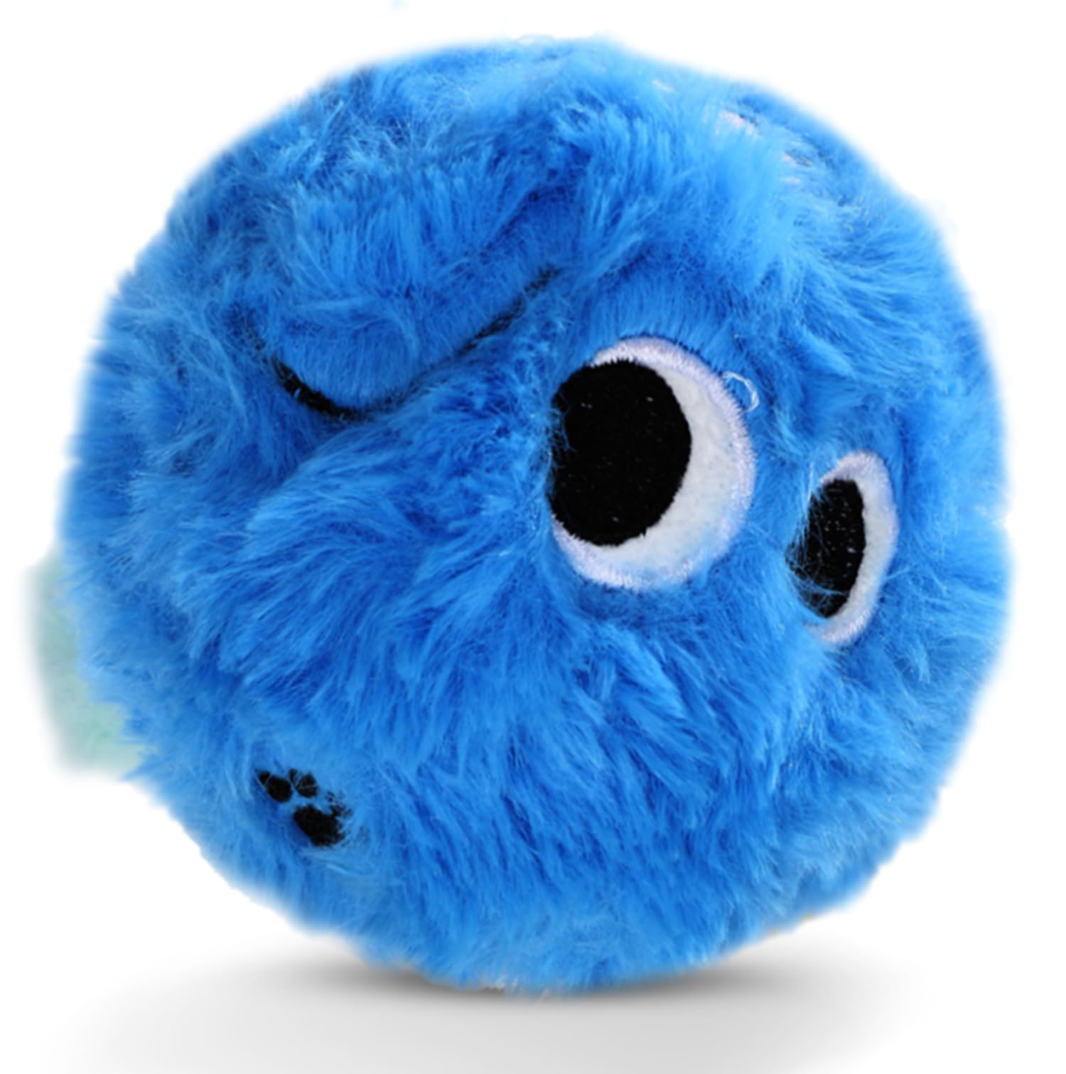 CJZJPV Boule peluche siffleuse 3-1 pouces bleu, parfaite pour rapport et jeux actifs.