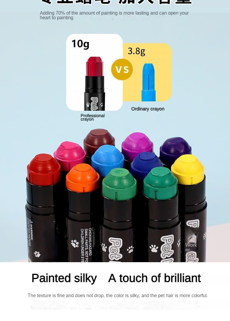 CKANDCK craies-teinture poils animaux palette colorée pour looks créatifs