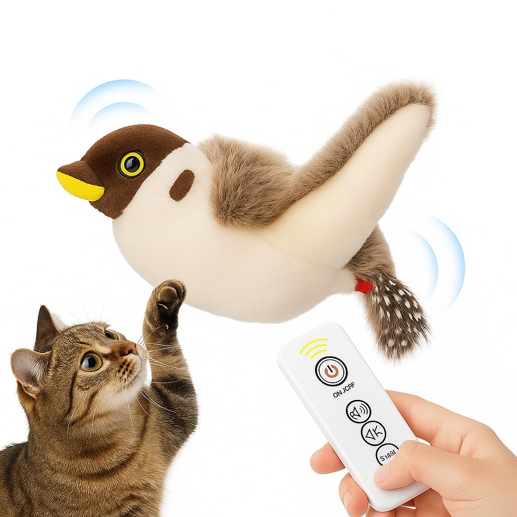 CKFPS Oiseau chat ailes battantes: stimulation naturelle du jeu au sol.