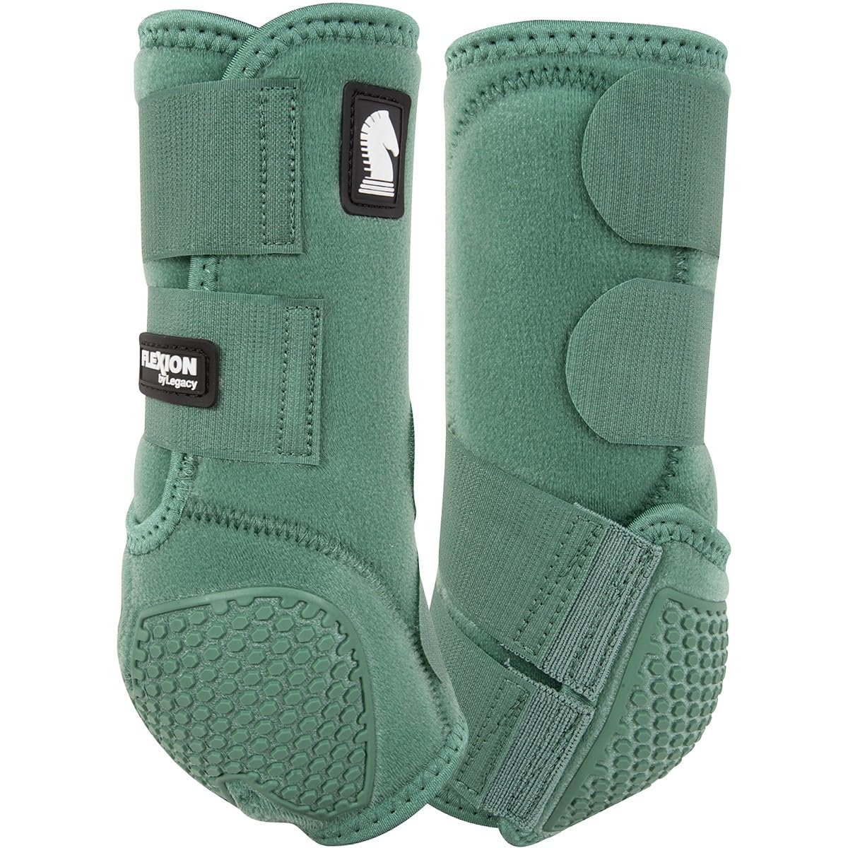 Bottes Classic Equine Flexion avant, vert sapin, soutien ciblé au jarret.