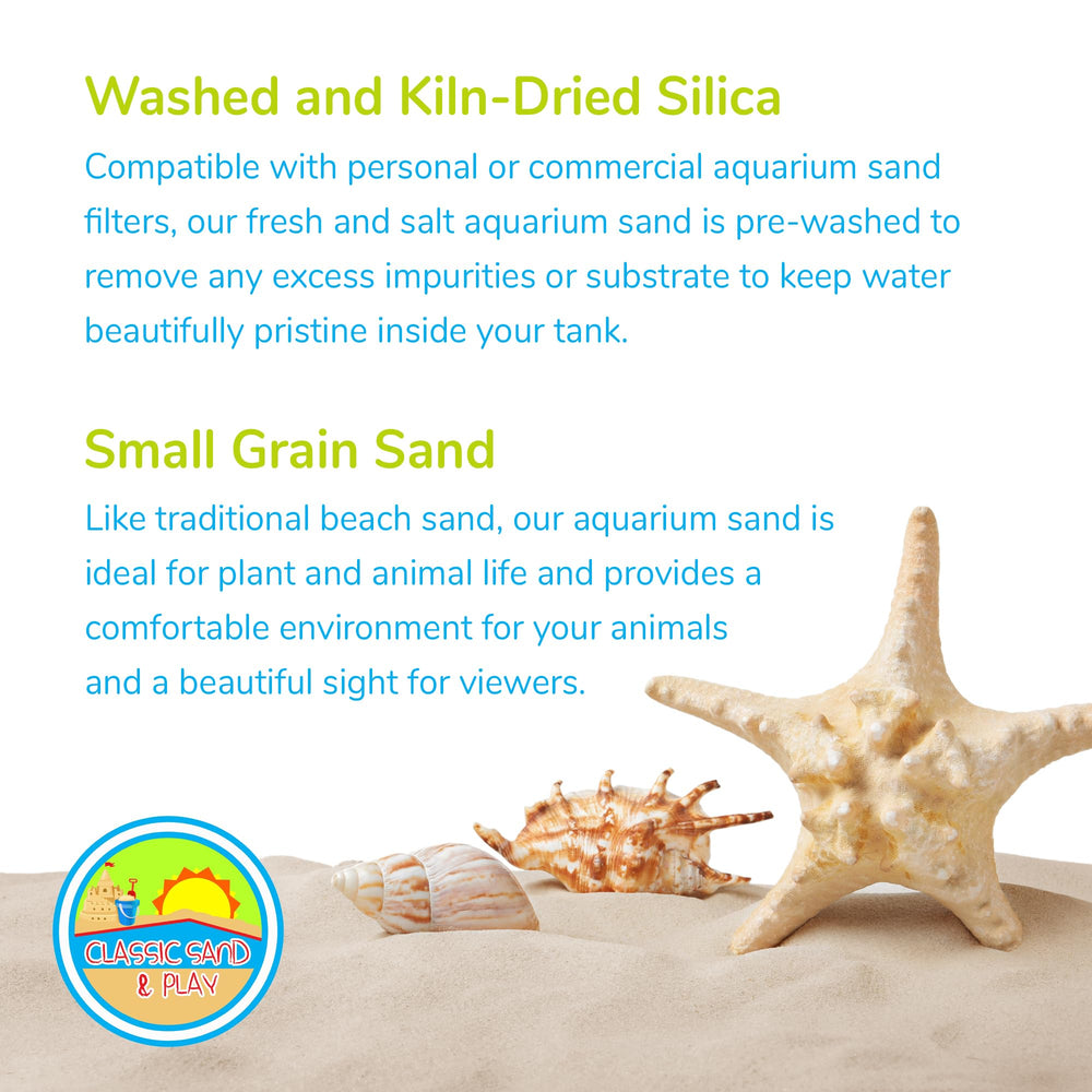 Classic Sand & Play sable sans poussière pour aquarium limpide.
